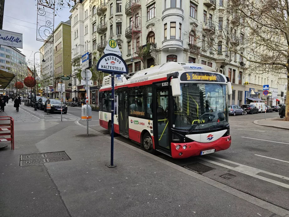 Fermata dell'autobus a Vienna