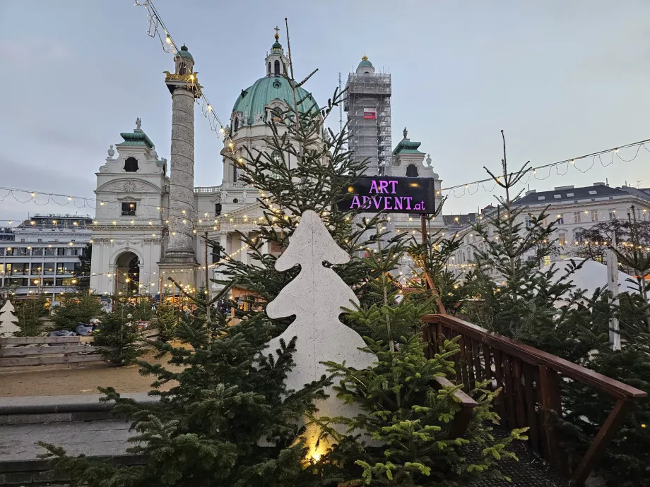 Mercati davanti alla Karlskirche