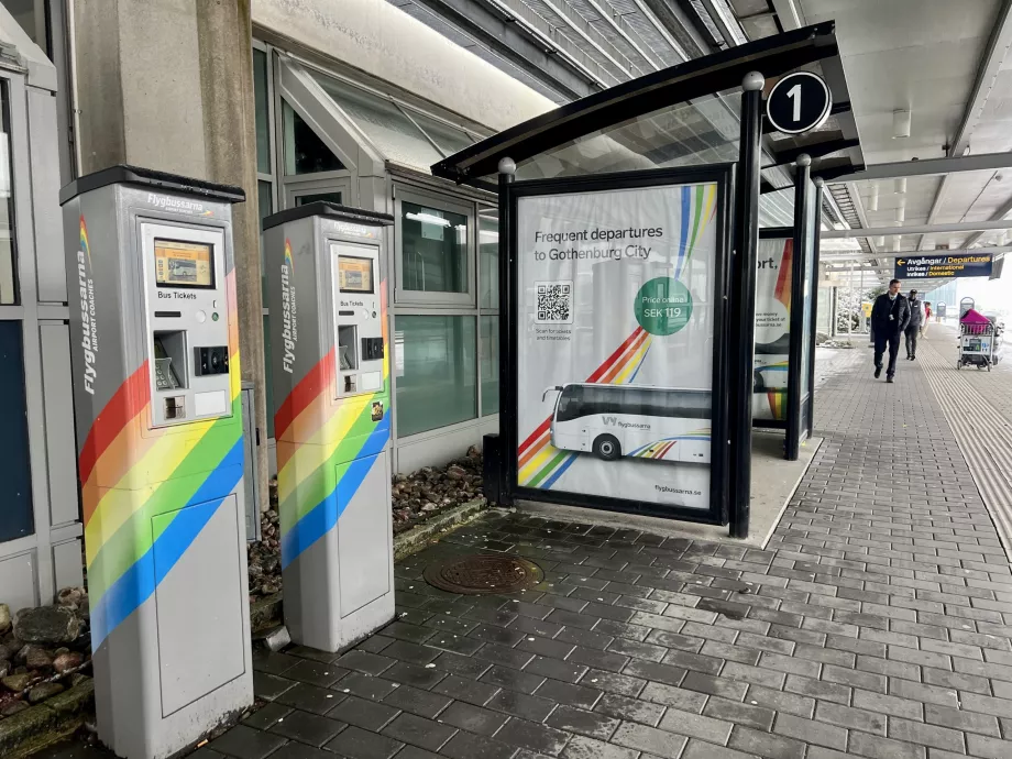 Biglietteria automatica VY Flugbussarna all'aeroporto di Goteborg GOT