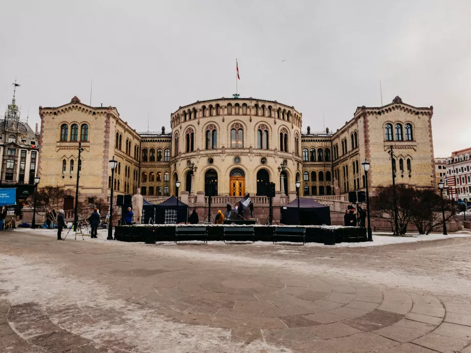 L'edificio del Parlamento di Oslo