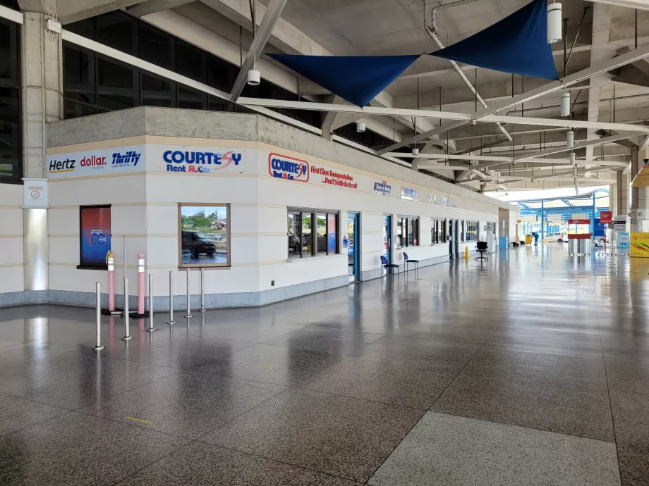 Car rental at the arrivals hall