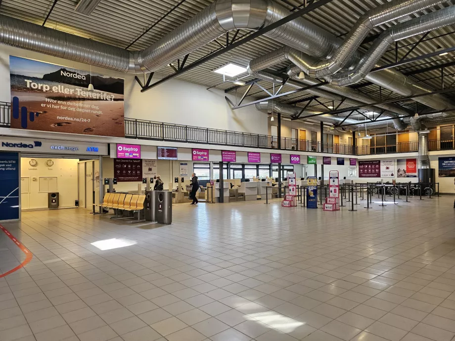 Sala check-in dell'aeroporto di Torp