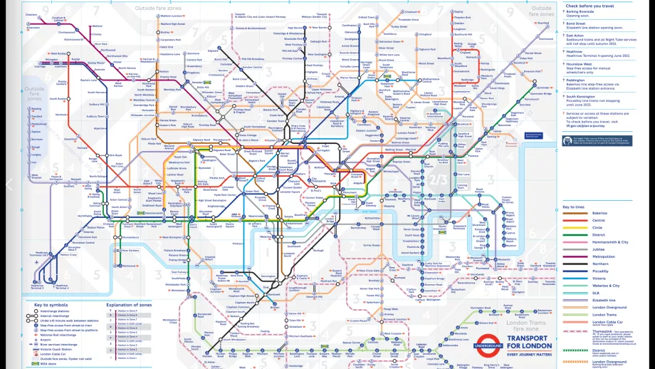 Mappa della metropolitana di Londra