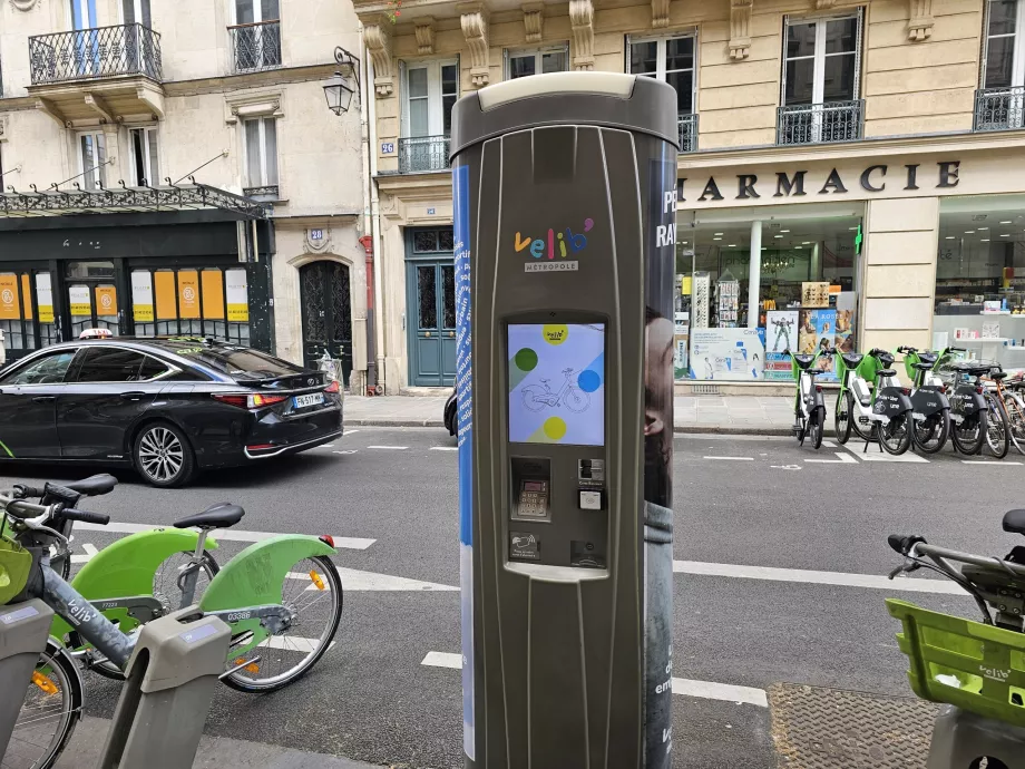 Stazione di pagamento del bike sharing