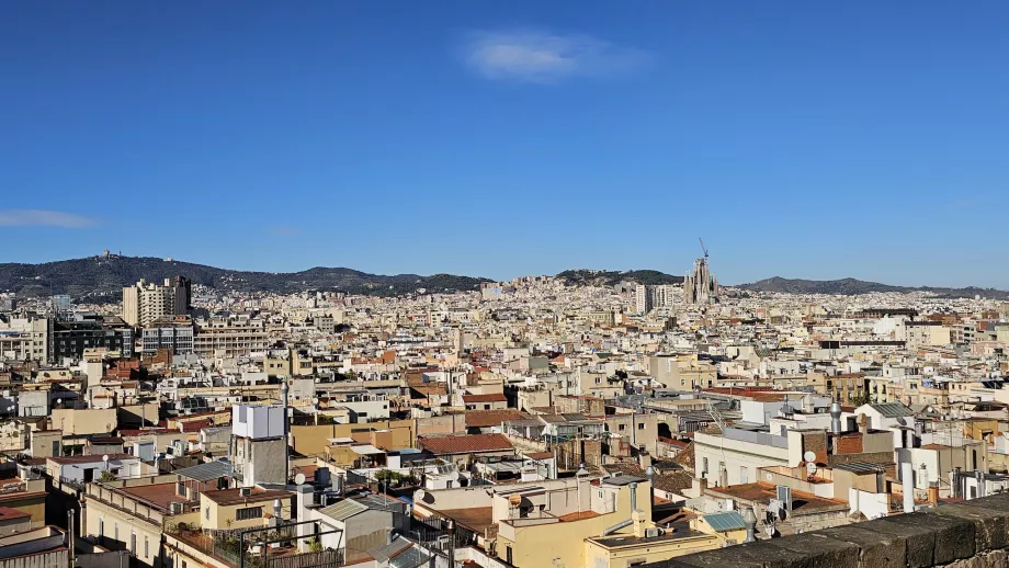 Vista dal tetto della chiesa di Santa Maria del Mar