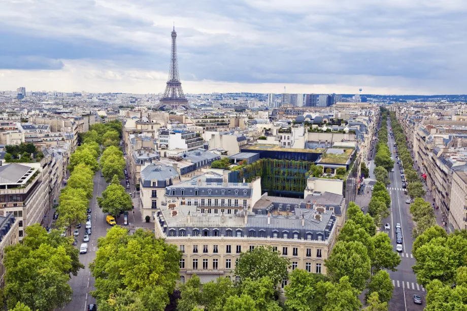 Vista sul tetto della Torre Eiffel