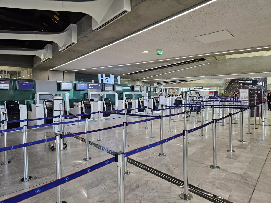 Piano principale del check-in, Terminal 1