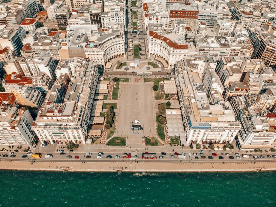 Vista di Piazza Aristotele dall'alto