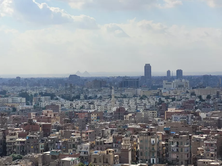 Vista delle piramidi dalla cittadella