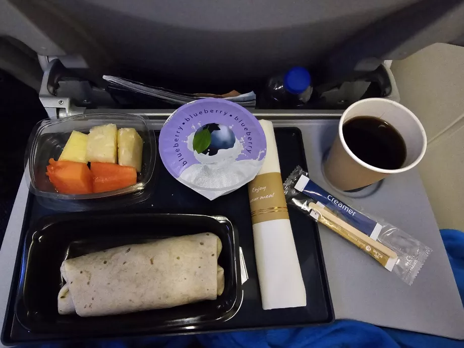 Colazione su un volo a lungo raggio con KLM