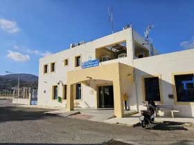 Il principale e unico terminal dell'aeroporto di Leros