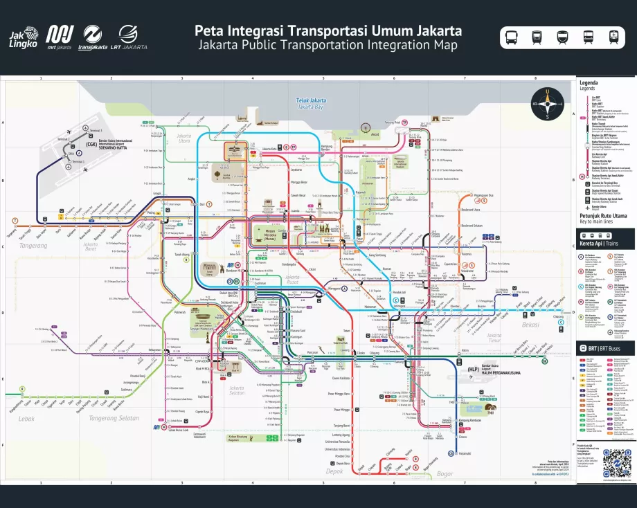 Mappa degli autobus, dei treni e della metropolitana