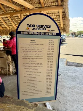 Listino prezzi per il servizio taxi dall'aeroporto di Punta Cana PUJ