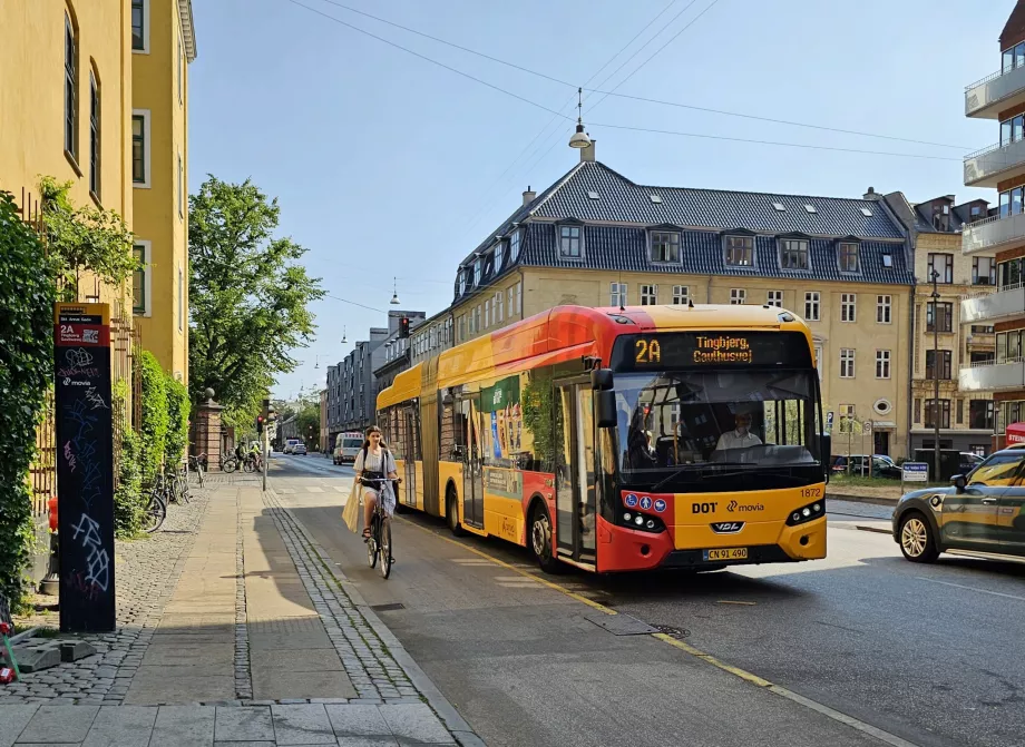 Autobus del trasporto pubblico a Copenaghen