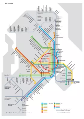 Mappa della metropolitana e dei treni di Copenaghen