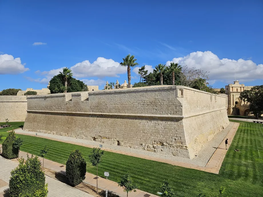 I bastioni della parte interna di Mdina