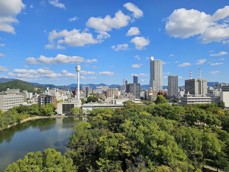 Vista dal castello di Hiroshima