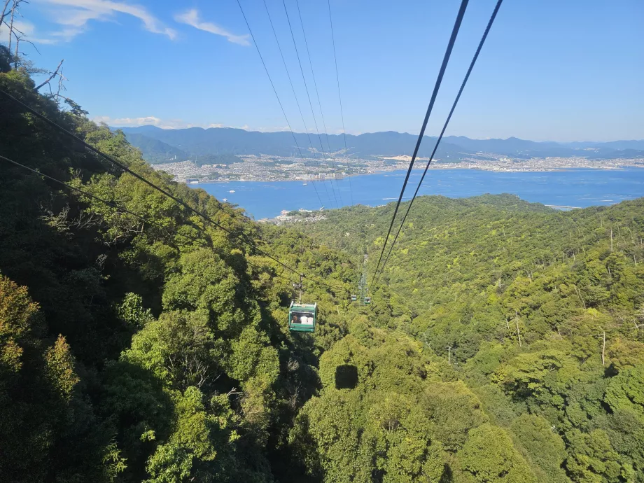 La prima parte della funivia sul Monte Misen