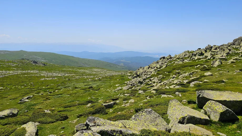 Vista sulle montagne di Vitosha e Rila