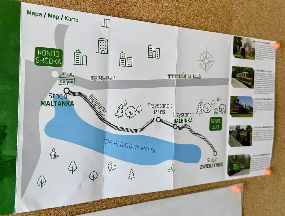 Mappa della ferrovia in miniatura Maltanka